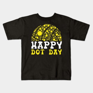 Happy International Dot Day Colorful Polka Dot Dinosaur Boys Kids T-Shirt